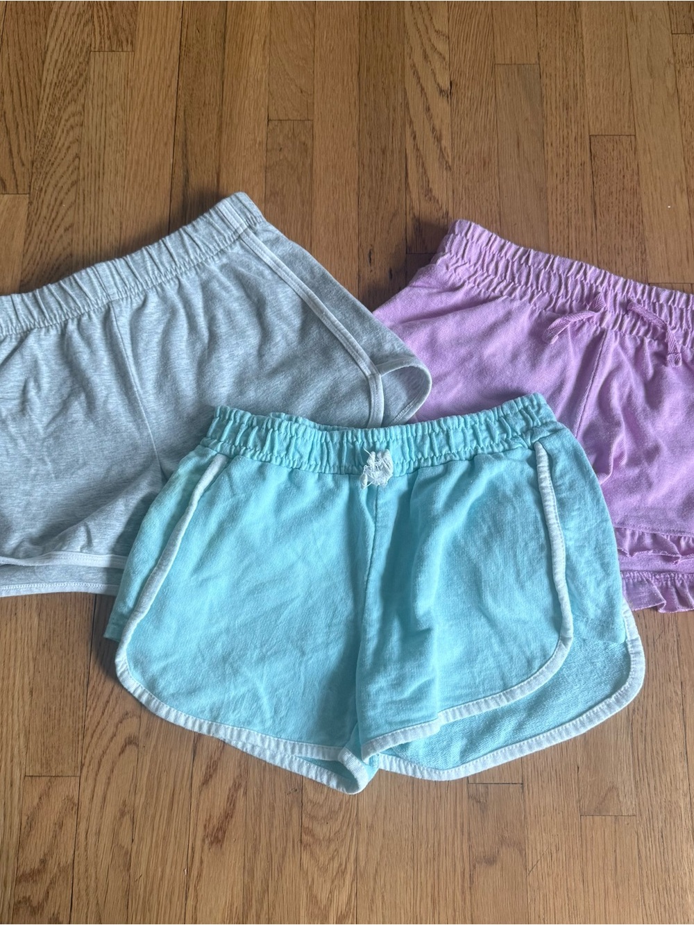 💕3 for $15💕 3-Pack Casual Shorts in Aqua, Gray & Lavender